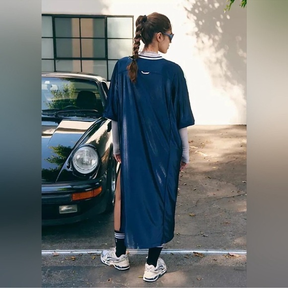 Free People Movement Happy Camper Jersey Athletic Sporty Streetwear Tee Dress - Picture 2 of 11